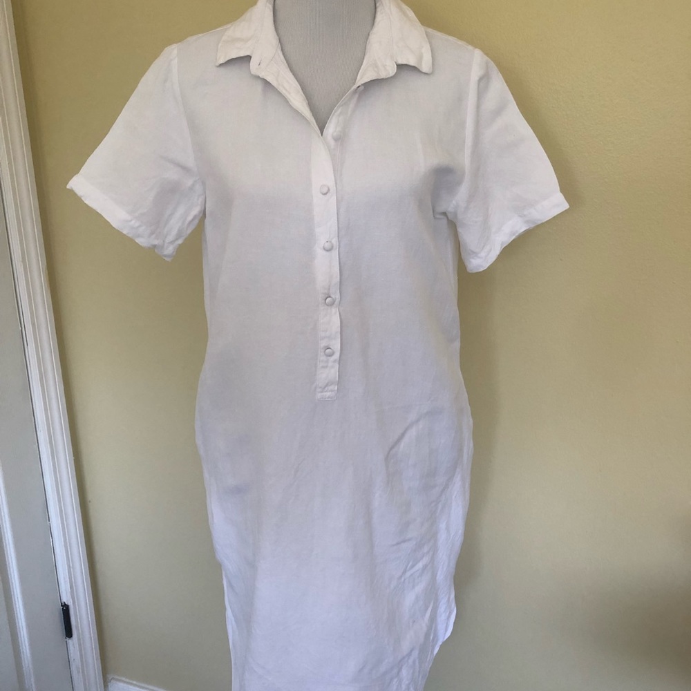 Neiman Marcus linen popover shirt dress